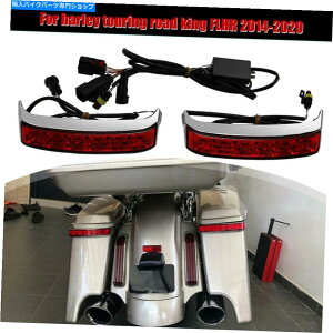 �N���[���p�[�c led�T�h���o�b�O�����u���[�L�^�[���̂��߂̃n�[���[�c�[�����O���[�h�L���O�t����2014-2020 LED Saddlebag Run Brake Turn Lights For Harley Touring Road King FLHR 2014-2020�y���s�A���i�z