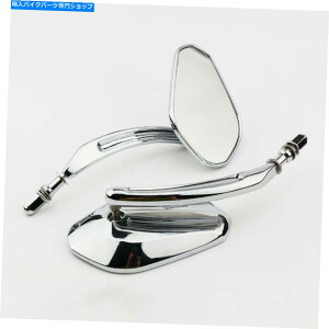 �N���[���p�[�c �n�[���[ - �_�r�b�h�\���`���b�p�[�{�x���N���[�U�[�c�[�����O�̂��߂̃N���[�����^���o�b�N�~���[ Chrome Metal Rearview Mirrors for Harley-Davidson Chopper Bobber Cruiser Touring