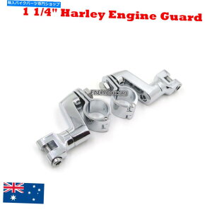 N[p[c Chrome 1 1/4 "GWK[h{EbOtbgyONvn[[uCNAEgFXSB 2013-2014 Chrome 1 1/4" Engine Guard Bowleg Footpeg Clamps Harley Breakout FXSB 2013-2014