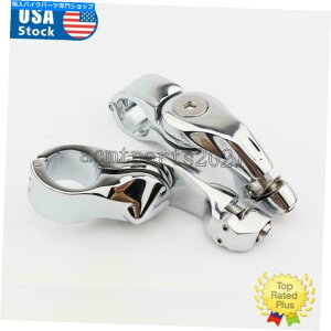 �N���[���p�[�c �n�[���[�_�C�i�X�[�p�[���C�h�c�A�[�g���O���C�h�̂��߂�1-1 / 4 �N���[���t�b�g�y�O�}�E���g�N�����v 1-1/4 Chrome Foot Pegs Mount Clamps For Harley Dyna Super Wide Tour Tri Glide�y���s�A��