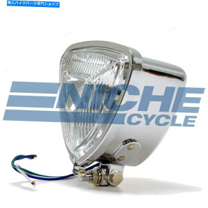 N[p[c gCAOAXX^C̃wbhCgN{g}Eg`bp[Op` Triangle Aris Style Headlight Chrome Bottom Mount Chopper Triangular