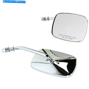 N[p[c hbOXyVeBN[XNGAV[gʃ~[pn[[ Drag Specialties Chrome Square Short Convex Mirrors for Harley