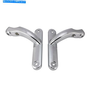�N���[���p�[�c Harley Tour Glide Touring Flt 1994 - UP�̂��߂̃N�����X�|�b�g�����v�u���P�b�g�Z�b�g Chrome Spotlamp Bracket Set for Harley Tour Glide Touring FLT 1994 - up�y���s�A���i�z