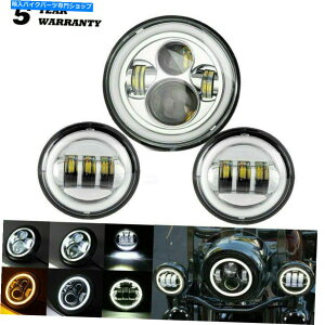 N[p[c Chrome 7 "C`LEDwbhCgvWFN^[+ 4.5" DRLtHOvʉ߃v Chrome 7"inch Led Headlight Projector Sealed + 4.5" DRL Fog Lights Passing Lamp