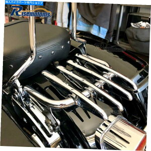 N[p[c n[[c[Of09-21̂߂̎O\ȍN[XeXוobOobObN09-21 Detachable Black Chrome Stealth Luggage Bag Rack For Harley Touring Models 09-21