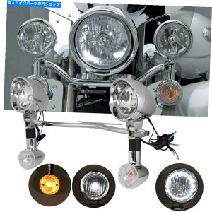N[p[c I[goCʉߓVg̃ACtHOX|bgCg^[VOio[̃n[[z_ Motorcycle Passing Angel Eye Fog Spot Light Turn Signals Bar For Harley Honda