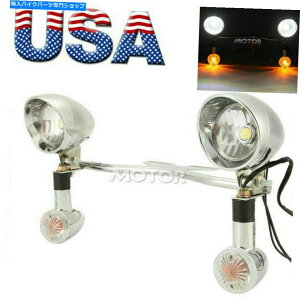 N[p[c I[goC̒ʉ߉^]X|bg̖̃^[MCgo[uPbgLbĝ߂̃n[[ Motorcycle Passing Driving Spot Fog Turn Signal Light Bar Bracket Kit For Harley