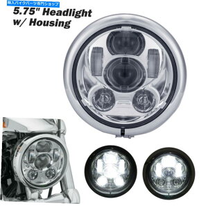 N[p[c 5-3 / 4u5.75vI[goCLEDvWFN^[wbhCg}EgnEWOoPbgN 5-3/4" 5.75" Motorcycle LED Projector Headlight Mounting Housing Bucket Chrome