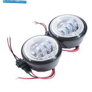 N[p[c 4.5 "n[[GNgOCh98-15̂߂̃CgDRLtBbgʉ߂LED⏕X|bg̖ 4.5" LED Auxiliary Spot Fog Passing Light DRL Fit For Harley Electra Glide 98-15