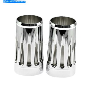N[p[c Chrome CNCJbgtH[Nu[cXC_[Jo[̃gCOCh1980-2013 Chrome CNC Cut Fork Boots Slider Cover Fit For Touring Tri Glide 1980-2013