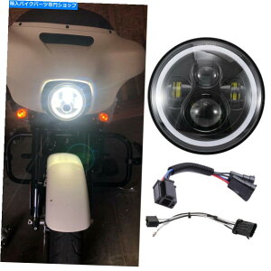 N[p[c 7 "vWFN^[LEDwbhCgn[̃n[[[hLOXg[gOChXyVtt 7" Projector LED Headlight Halo For Harley Road King Street Glide Special FLHXS