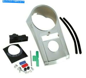 �N���[���p�[�c �n�[���[���b�{�u�^���N�̂��߂̃N����������f���X�^�C���C���X�g�D�������g�p�l���J�o�[ CHROME LATE MODEL STYLE INSTRUMENT PANEL COVER FOR HARLEY FAT BOB GAS TANK