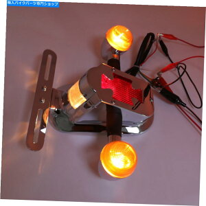 N[p[c Harley Cruiser`bp[KTMpN[NXu[Le[CgW /^[M Chrome Cross Brake TailLight w/ Turn Signal Metal For Harley Cruiser Chopper KTM