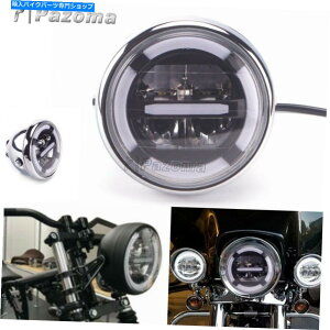 N[p[c n[[XS650{o[̂߂̃Be[W̌tLED̃wbhCgDRLwbhvHi̓d Vintage Retrofit LED Headlight DRL Headlamp Hi Lo Bulb For Harley XS650 Bobber