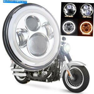 N[p[c n[[W[v̂߂Chrome 7 "LEDvWFN^[̃wbhCg̋̃n[GWF̖ Chrome 7" LED Projector Headlight Bulb Halo Angel Eye FOR Harley JEEP