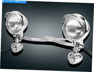 �N���[���p�[�c un chrome�I�[�g�o�C�^�]�p�X�^�[���V�O�i���X�|�b�g�t�H�O���C�g�o�[���j�o�[�T�� US Chrome Motorcycle Driving Passing Turn Signal Spot Fog Lights Bar Universal�y���s�A���i�z