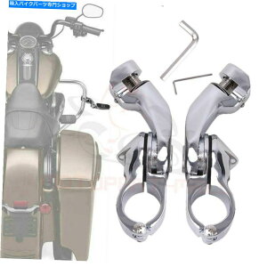 �N���[���p�[�c 1 1/4 �N���������\�ȍ������H�Z���p�x�̑��̃y�O�}�E���g�L�b�g�t�B�b�g�n�[���[ 1 1/4 Chrome Adjustable Highway Short Angled Foot Pegs Mount Kit Fit For Harley�y���s�A���i�z
