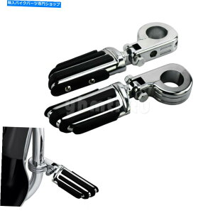 �N���[���p�[�c 1 1/2�C���`�G���W���n�C�E�F�C�K�[�h�̂��߂̃N�����I�[�g�o�C�̑��y�O�̎��t���N�����v���t�B�b�g���� Chrome Motorcycle Foot Pegs Mounting Clamp Fit For 1 1/2 Engine Highway Guard�y���s