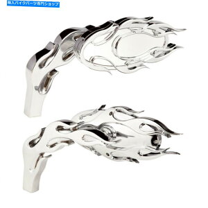 クロームパーツ Arlen Nessフレームマイクロミラー右アウェイのおにぎり13-071-オリジナルのタイトルを表示 Arlen Ness Flamed Micro-Mirrors 右サイドのみ クローム 13-071- show original title