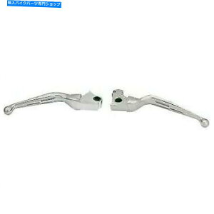 クロームパーツ Harley Trikes 0610-1984用クロームスロットワイドブレードクラッチ&ブレーキレバーセット0610-1984 Chrome Slotted Wide Blade Clutch & Brake Levers Set for Harley Trikes 0610-1984