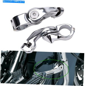 N[p[c n[[1 1/4 "32mmtbgyO}EgNvLbĝ߂̒ZXΒ߉\ȍH Short Angled Adjustable Highway For Harley 1 1/4" 32mm Foot Pegs Mount Clamp Kit