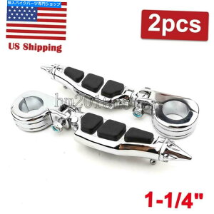 N[p[c Harley HighwayGWK[ho[pN[1.25 "1-1 / 4"tbgyO}EgLbg Chrome 1.25" 1-1/4" Foot Pegs Mounting Kit For Harley Highway Engine Guard Bars