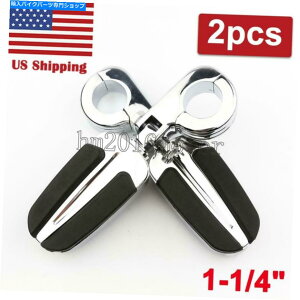 N[p[c Harley HighwayGWK[ho[pN[1.25 "1-1 / 4"tbgyO}EgLbg Chrome 1.25" 1-1/4" Foot Pegs Mounting Kit For Harley Highway Engine Guard Bars