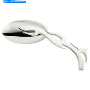 �N���[���p�[�c �N�����r�[�N�}�X�^�[�I�[���h�X�N�[���t���[������ Chrome Bikemaster Old School Flame Stem Mirror�y���s�A���i�z