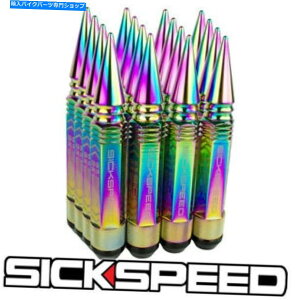 N[p[c SickSpeed 15 PC Neo Chrome 5 1/2 "OXpCNOibgPolaris Slingshot 12x1.25 SICKSPEED 15PC NEO CHROME 5 1/2" LONG SPIKED LUG NUTS POLARIS SLINGSHOT 12X1.25