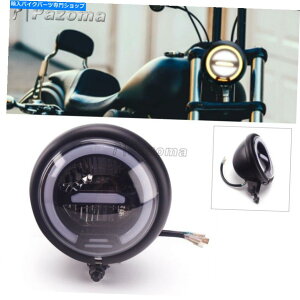 N[p[c n[[XYL̂߂̃I[goCvWFN^[EhLEDwbhCg{g}EgAo[ Motorcycle Projector Round LED Headlight Bottom Mount Amber For Harley Suzuki