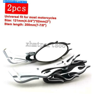 N[p[c Harley Dyna Electra Glide Fatboŷ߂̃N[^[t[X^C̃obN~[ Chrome Motor Flame style rearview mirror For Harley Dyna Electra Glide Fatboy