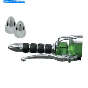 N[p[c BARON BA-7401-00 Kuryakyn Iso-Gripŝ߂Chrome Bullet Grip[ Baron BA-7401-00 Chrome Bullet Grip Ends for Kuryakyn ISO-Grips