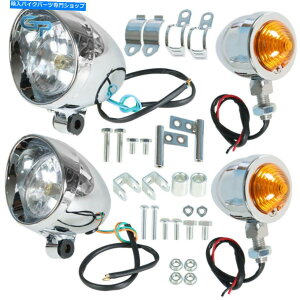 N[p[c n[[I[goCN[ʉߋ쓮X|bgtHOv^[MCg For Harley Motorcycle Chrome Passing Driving Spot Fog Lamp Turn Signal Light US