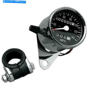 N[p[c hbO2F12.4 "~jJjJXs[h[^[W /N[nEWOn[[FX FL Drag 2:1 Ratio 2.4" Mini Mechanical Speedometer w/ Chrome Housing Harley FX FL