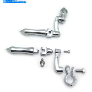 �N���[���p�[�c Harley Touring Road King Street Glide 32mm�̂��߂̃N�����������H���̃y�O1.25  Chrome Highway Foot Peg Fit 1.25 For Harley Touring Road King Street Glide 32mm�y���s�A���i�z