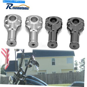 "�N���[���p�[�c �u���b�N�N���[��4 ""�n���h���o�[���C�U�[1 ''�n�[���[�_�C�i�\�t�g�X�|�[�c�X�^�[XL�p�N�����v Black Chrome 4"" Handlebar Risers 1'' Clamp For Harley Dyna Softail Sportster XL"