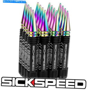 N[p[c SickSpeed 15pcubN5 1/2 "OlIN[XpCNOibgXOzbg12x1.25 SICKSPEED 15PC BLACK 5 1/2" LONG NEO CHROME SPIKED LUG NUTS SLINGSHOT 12X1.25