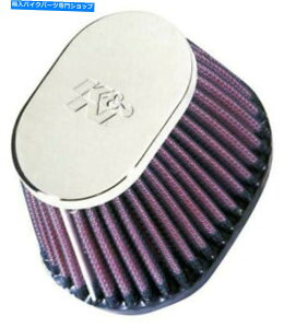 クロームパーツ K&NユニバーサルオーバルエアフィルタRC-0981クロームエンドキャップ K & N Universal Oval Air Filters RC-0981 Chrome End Cap