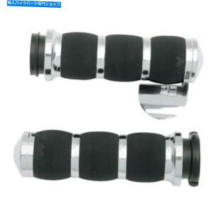 N[p[c GC{GANbVtN[3OObvXbg{X1996Nj[_[n[[ Avon Air Cushioned Chrome 3-Ring Grips w/Throttle Boss for 1996 & Newer Harley