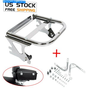 N[p[c E\ȃc[AbvcA[pbN}EgוbNW /hbLOn[hEFA97-08n[[ Detachable Two-up Tour Pack Mount Luggage Rack W/ Docking Hardware 97-08 Harley
