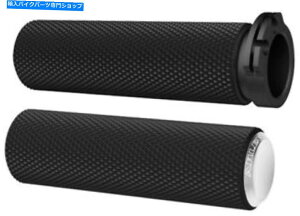 �N���[���p�[�c Arlen Ness 07-324�t���[�W�����V���[�Y�O���b�v - ���ݖ� - �N���� Arlen Ness 07-324 Fusion Series Grips - Knurled - Chrome