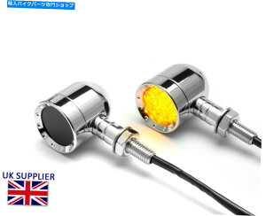 N[p[c LEDI[goC̃CWP[^[A~vWFNgJX^oCNgCNN[yA LED Motorcycle Indicators Aluminium Project Custom Bikes Trikes CHROME PAIR