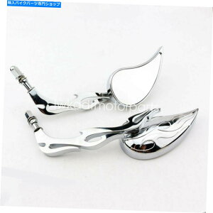 �N���[���p�[�c Harley Davidson Dyna Touring Softail�̂��߂�Chrome Teardrop Reseview�T�C�h�~���[ Chrome Teardrop Rearview Side Mirrors for Harley Davidson Dyna Touring Softail�y���s�A���i�z