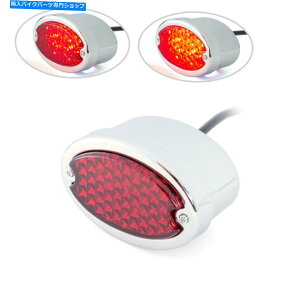 N[p[c vWFNǧÓTIȎ]ԃN[̂߂̃oCN̓ꂽ~̃e[Cg̐ԂY Motorbike LED Stoplight Taillight Red Lens for Project Classic Bike Chrome