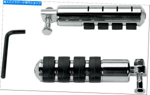 N[p[c NAL8024NOz[ȃAC\-PEGjo[T Kuryakyn 8024 Chrome Longhorn Small ISO-Pegs with Male Mount Adapters Universal