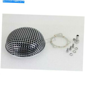 N[p[c Wyatt Gatling Chrome 5 1/2 "EhbVGAN[i[SS ELu^[ - 34-0733 Wyatt Gatling Chrome 5 1/2" Round Mesh Air Cleaner S&S E Carburetors - 34-0733