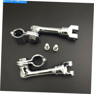 N[p[c i1.5 "jtgGWK[ht[`[uSPORTST Chrome Long Angled Peg For Bike with(1.5")Front Engine Guard Frame Tube Sportst