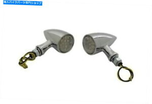 N[p[c LED̒eۃ}[J[v̓n[[̃Nݒ肵܂ LED Bullet Marker Lamp Set Chrome for Harley