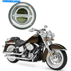 N[p[c 7 "C`LEDvWFN^[NnC/[wbhCg̃}nXg[gOCh\tgFLHX 7"inch LED Projector Chrome Hi/Lo Headlight For Yamaha Street Glide Softail FLHX