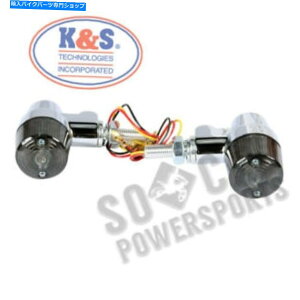 N[p[c KS 26-8605NA~}[J[LEDCgYtĂ郉Eh3 K & S 26-8605 Chrome Aluminum Marker LED Lights Round #3 with Smoke Lens